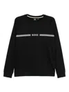 Hugo Boss Logo-print Cotton Sweatshirt In Black