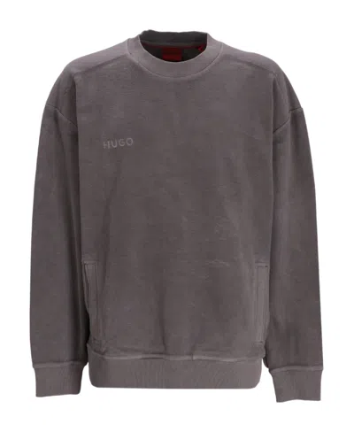 Hugo Boss Logo-print Cotton Sweatshirt In Black