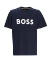 Hugo Boss Logo-print Cotton T-shirt In Black