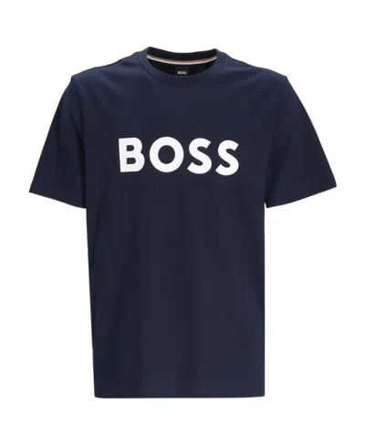 Hugo Boss Logo-print Cotton T-shirt In Black