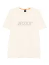 Hugo Boss Logo-print Cotton T-shirt In Neutral