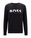 Hugo Boss Colour-block Logo Sweatshirt In Black