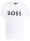 Hugo Boss Logo-print Crew-neck T-shirt In White