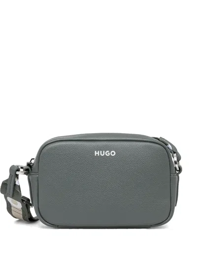 Hugo Boss Logo-print Cross Body Bag In Grey