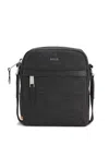 Hugo Boss Logo-print Crossbody Bag In Gray