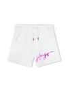 Hugo Boss Logo-print Drawstring-waist Shorts In White