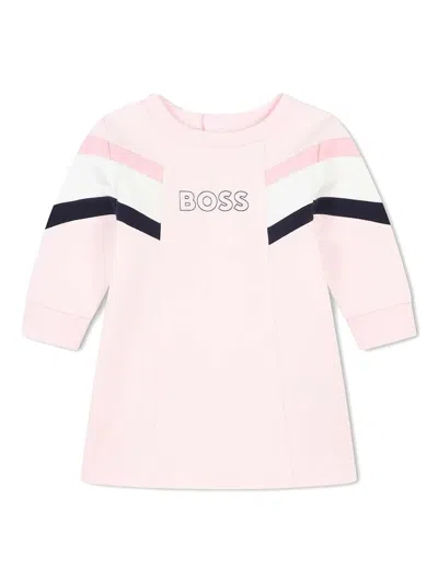 Hugo Boss Kids' Logo-print Dress In Pink