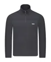 Hugo Boss Logo-print Half-zip Sweatshirtt In Black