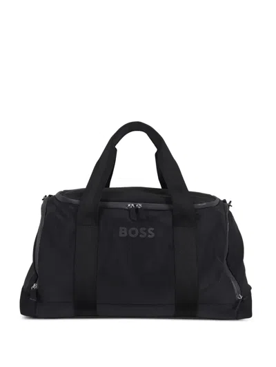 Hugo Boss Logo-print Holdall In Black
