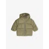 Hugo Boss Green Logo-print Hooded Shell Puffer Jacket 6-36 In Green