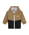 Hugo Boss Logo-print Cotton-blend Tracksuit In Brown
