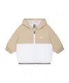 Hugo Boss Logo-print Hooded Windbreaker In Nude