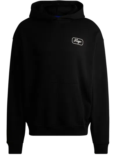 Hugo Boss Logo-print Hoodie In Black
