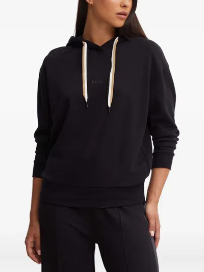 Hugo Boss Logo-print Hoodie In Black