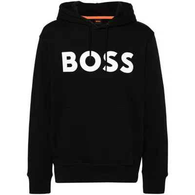 HUGO BOSS BOSS HUGO BOSS LOGO PRINTED DRAWSTRING HOODIE