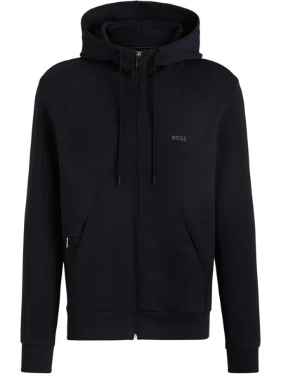 HUGO BOSS LOGO-PRINT HOODIE