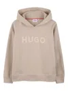 Hugo Boss Logo-print Hoodie In Neutral