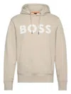 Hugo Boss Logo-print Hoodie In Neutral