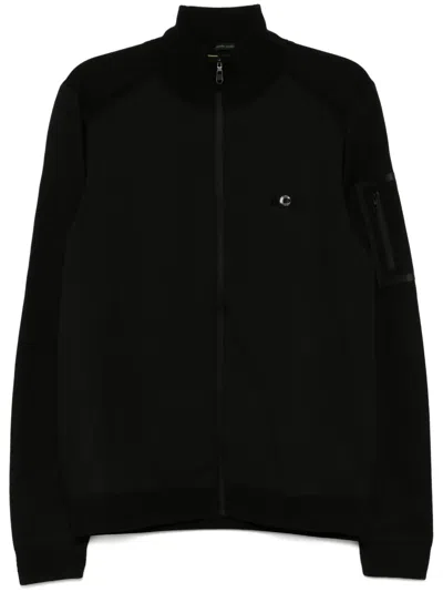 Hugo Boss Logo-print Jacket In Black