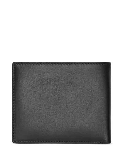Hugo Boss Logo-print Leather Wallet In Schwarz