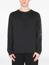 Hugo Boss Logo-print Long-sleeve T-shirt In Black