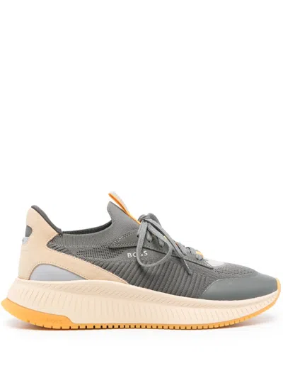 Hugo Boss Sneakers Mit Mesh-einsatz In Grau