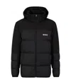 Hugo Boss Logo-print Padded Jacket In Black