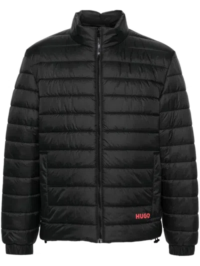 Hugo Boss Logo-print Padded Jacket In Black (black)