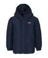 Hugo Boss Blue Duvet For Boy With Logo In Black
