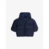 Hugo Boss Navy Logo-print Padded Shell Puffer Jacket 2-18 In Blue