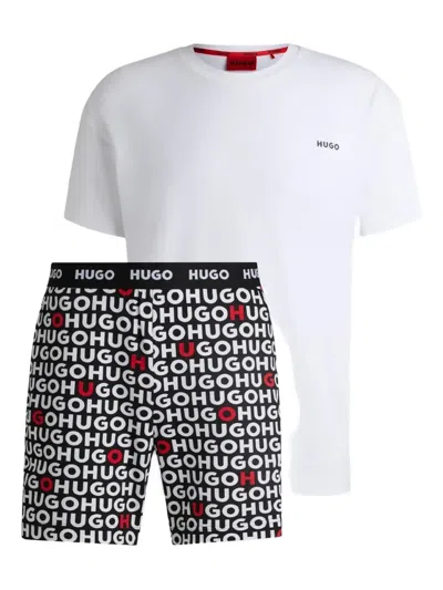 Hugo Boss Logo-print Pajamas In White