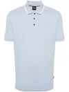 Hugo Boss Light Blue Regular Fit Logo Polo In Blue