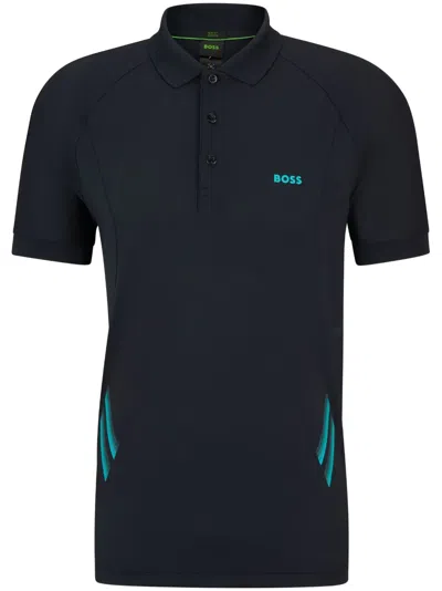 HUGO BOSS LOGO-PRINT POLO SHIRT