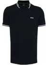 Hugo Boss Logo-print Polo Shirt In Blue