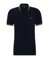 Hugo Boss Paul Mens Short Sleeve Polo Shirt With Contrast Tipping Nos In Blue
