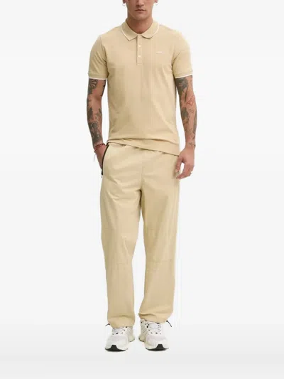 Hugo Boss Logo-print Polo Shirt In Neutral