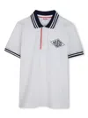 Hugo Boss Logo-print Polo Shirt In White