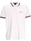 Hugo Boss Polo Shirt With Contrast Logo Details In White