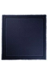 Hugo Boss Logo-print Scarf In Modal And Silk In Dark Blue