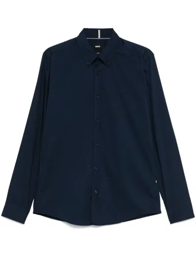 Hugo Boss Logo-print Shirt In Blue
