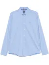 Shop Hugo Boss Logo-print Shirt In Blue