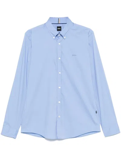 Hugo Boss Logo-print Shirt In Blue
