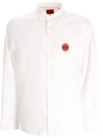 Hugo Boss Logo-print Shirt In White