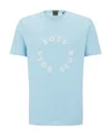 Hugo Boss Logo-print Short-sleeve T-shirt In Blue