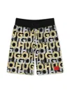 Hugo Boss Logo-print Shorts In 黑色