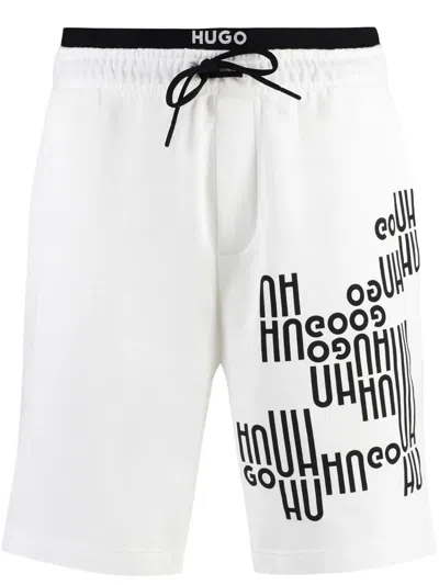 Hugo Boss Logo-print Shorts In White