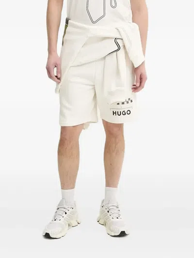 Hugo Boss Logo-print Shorts In White