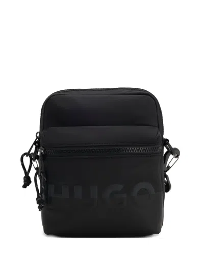 Hugo Boss Logo-print Shoulder Bag In Black