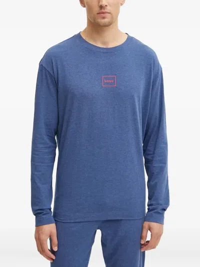 Hugo Boss Logo-print Sleepwear Set (set Of Two) In Blue