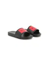 Hugo Boss Aqua Logo-print Slides In Black